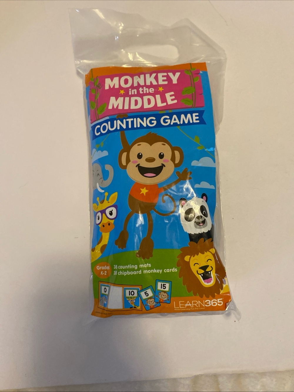 Monkey In The Middle Counting Game Grades K-2, Learn 365 ,New Factory Sealed
